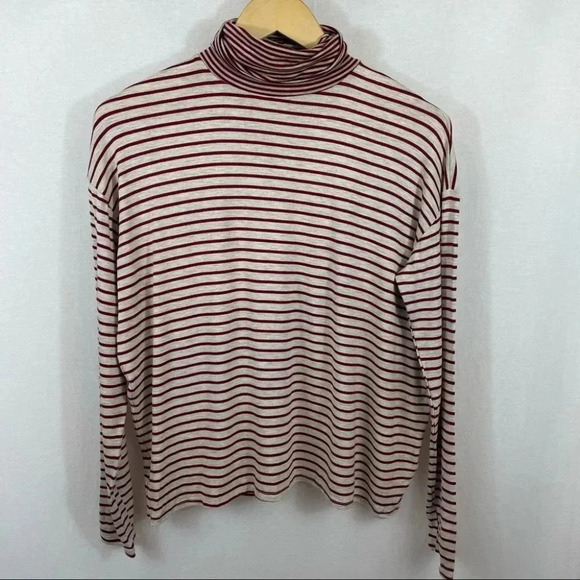 Project Social  T PST Mixed Stripe Turtleneck Top Size M - Picture 2 of 9